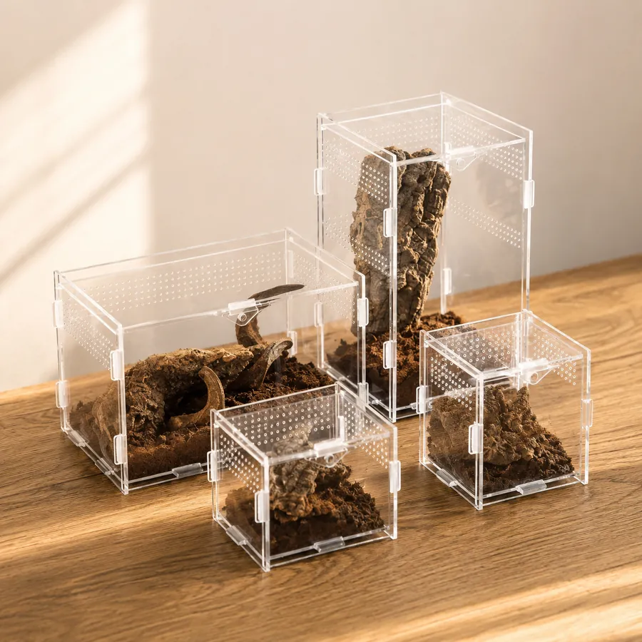 TaranTerra clear acrylic cube enclosure, small 4 in (10 cm) size